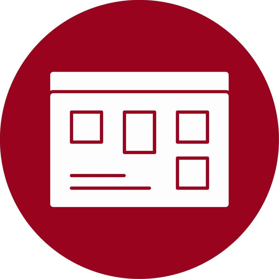 Scrum Board Glyph Circle Icon vector