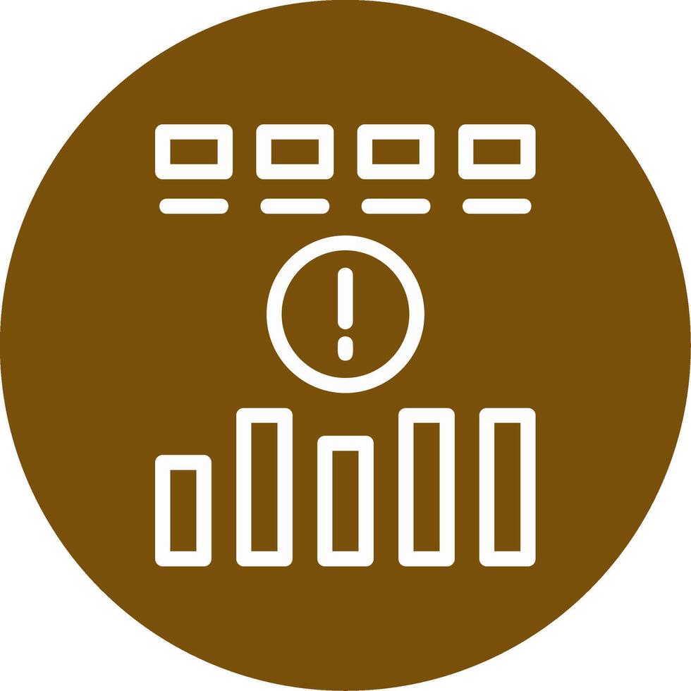 Risk Outline Circle Icon vector
