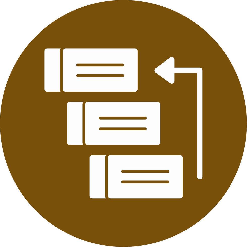 Backlog Glyph Circle Icon vector