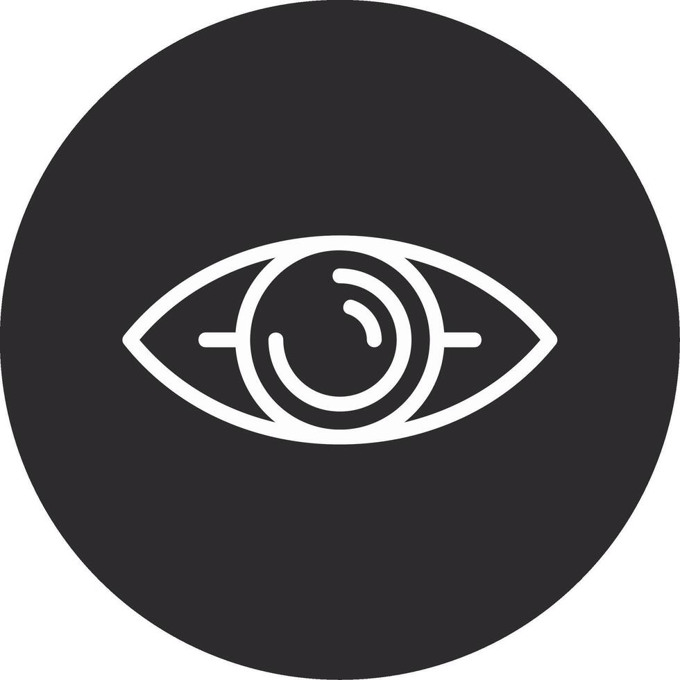 ojo invertido icono vector