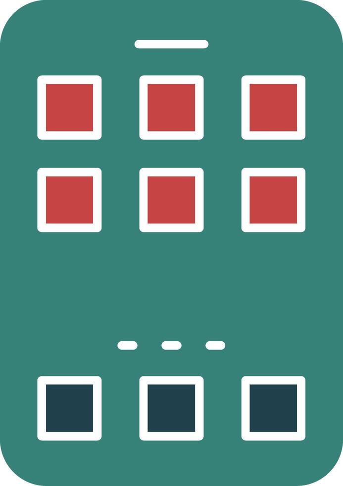 Home Glyph Multi Color Icon vector