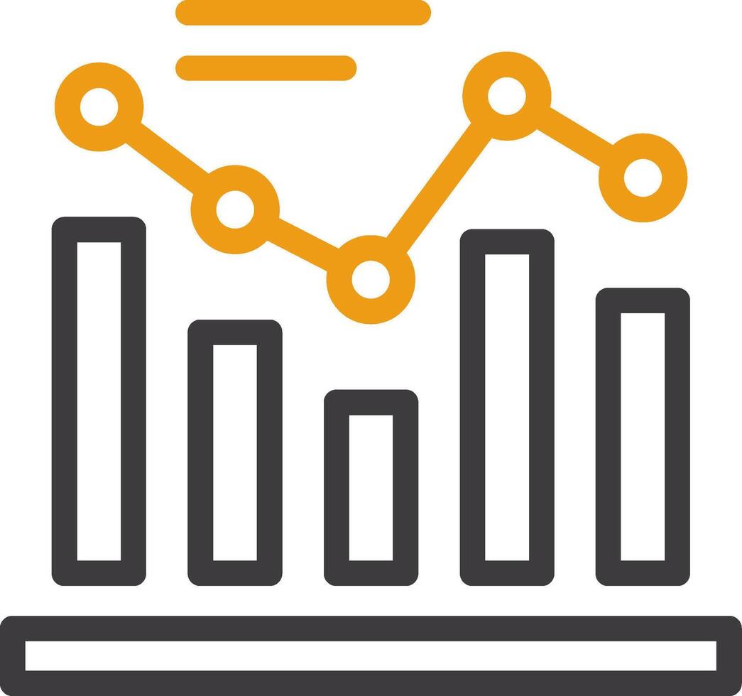 Graph Two Color Icon vector