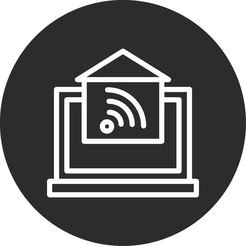 Home Automation Inverted Icon vector