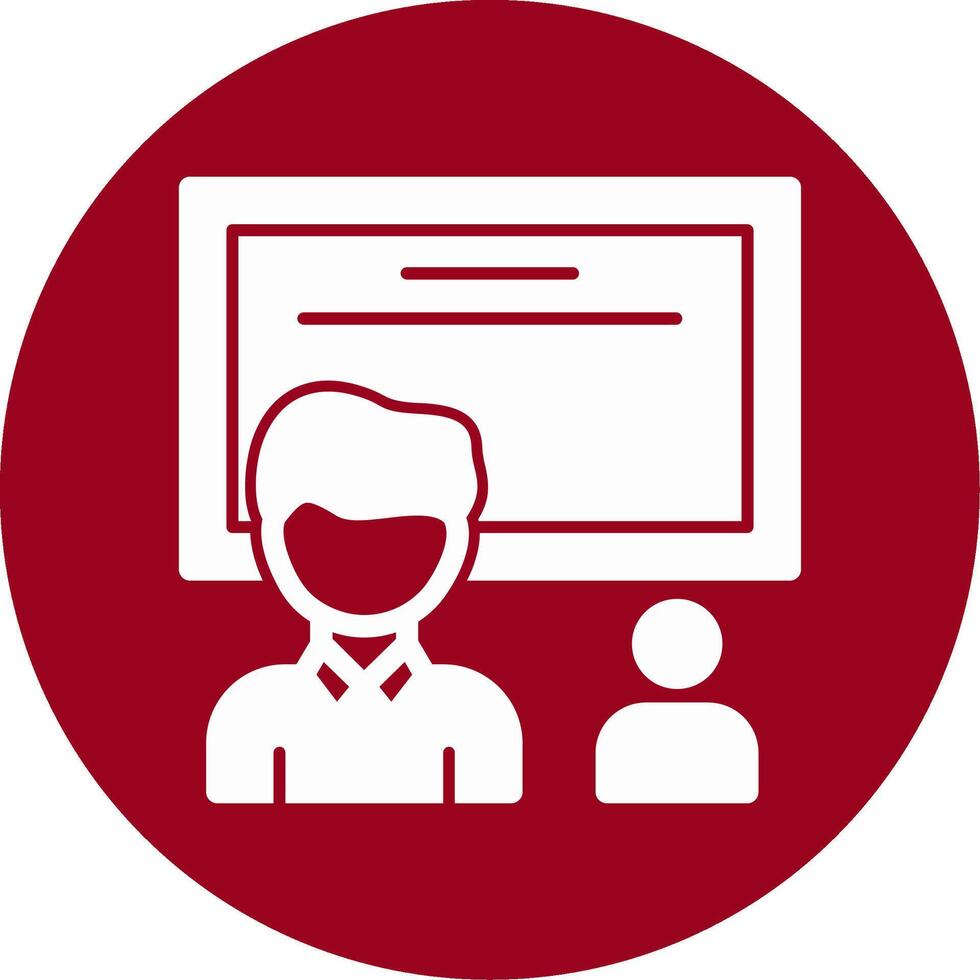 Training Glyph Circle Icon vector
