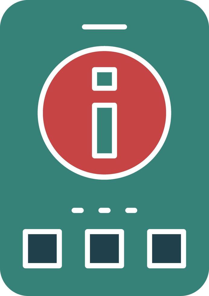 Info Glyph Multi Color Icon vector