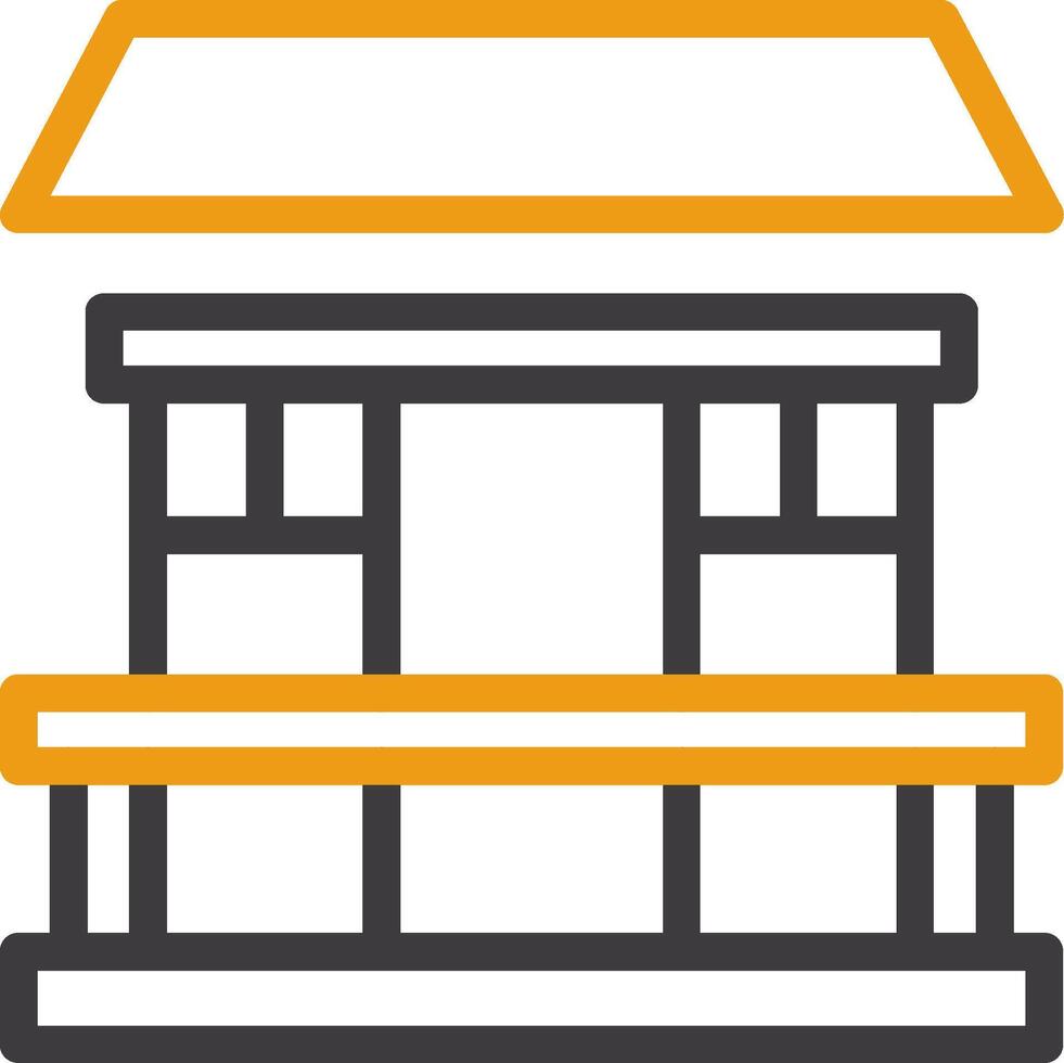 Balcony Two Color Icon vector