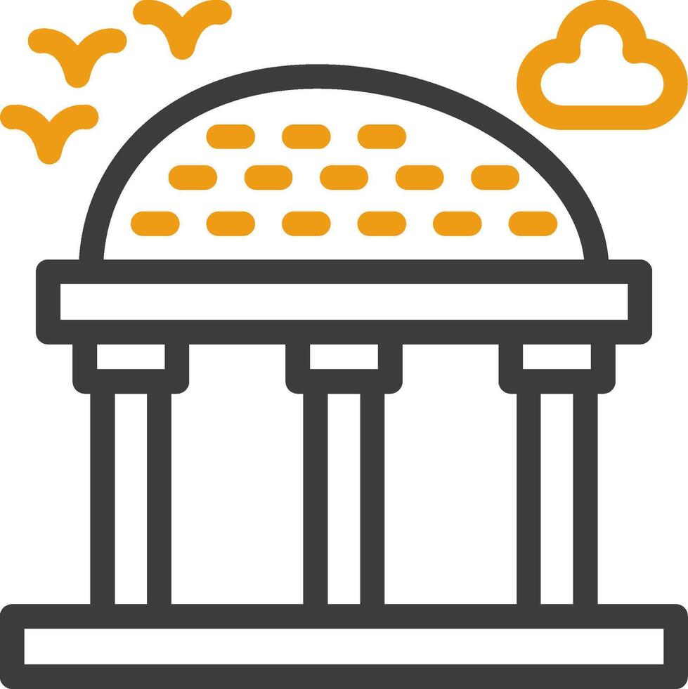 Esplanade Two Color Icon vector