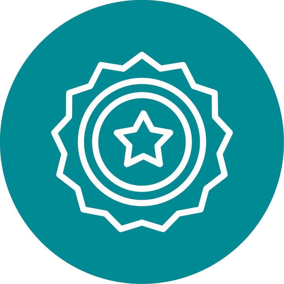 Sheriff Badge Outline Circle Icon vector