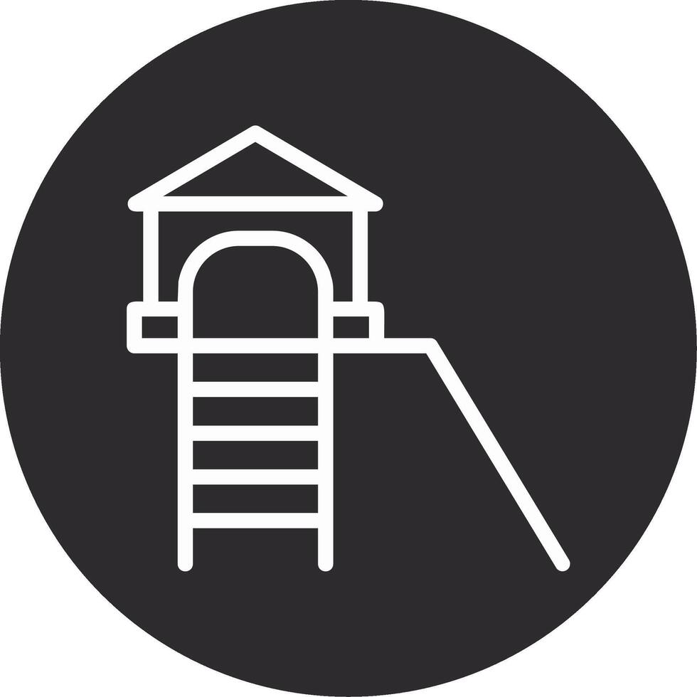 Playhouse Inverted Icon vector