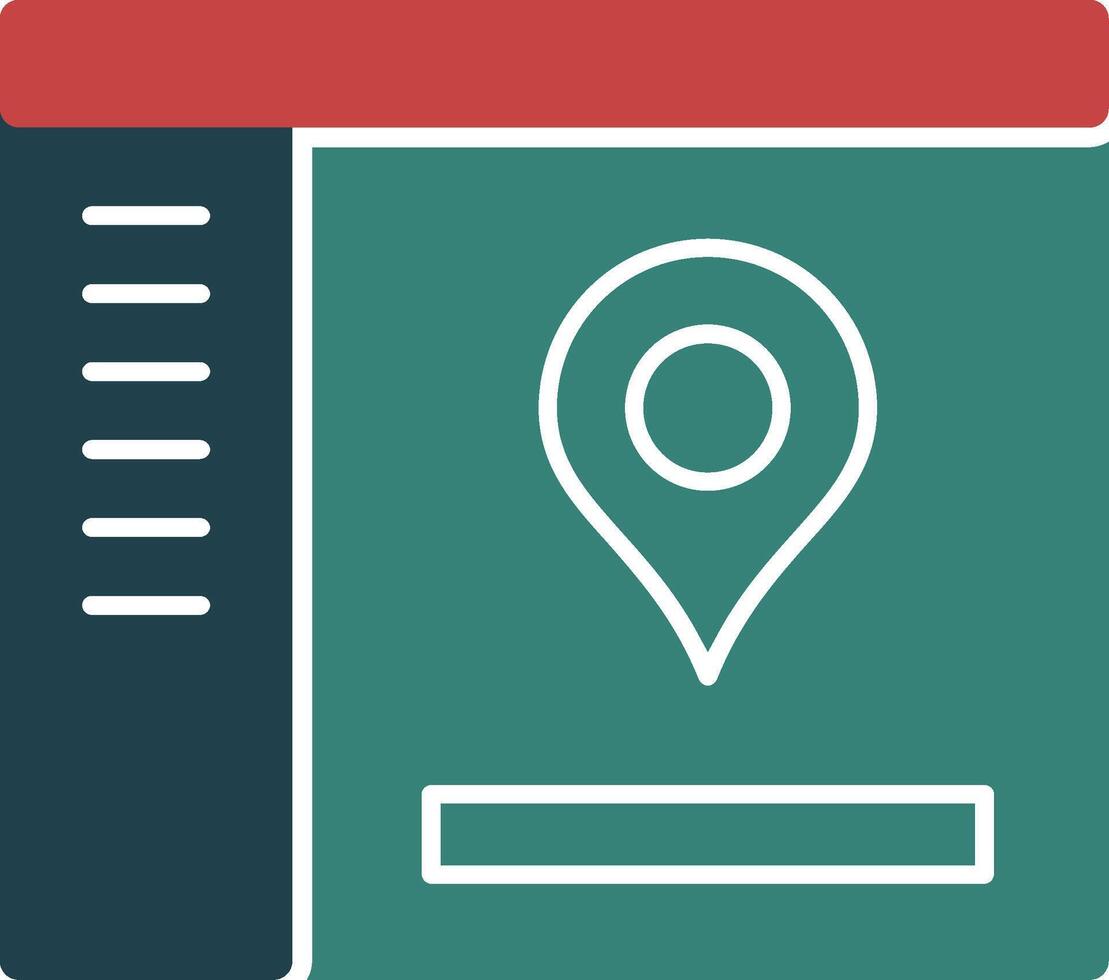 Location Glyph Multi Color Icon vector