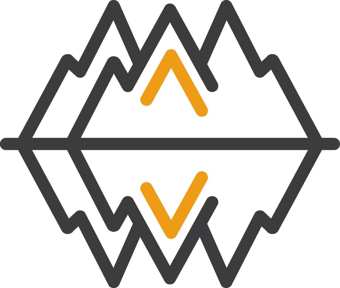 Glacier Two Color Icon vector