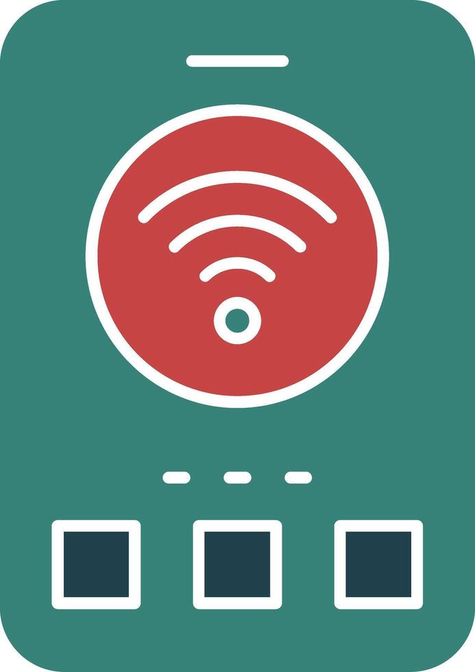 Wi-Fi Glyph Multi Color Icon vector