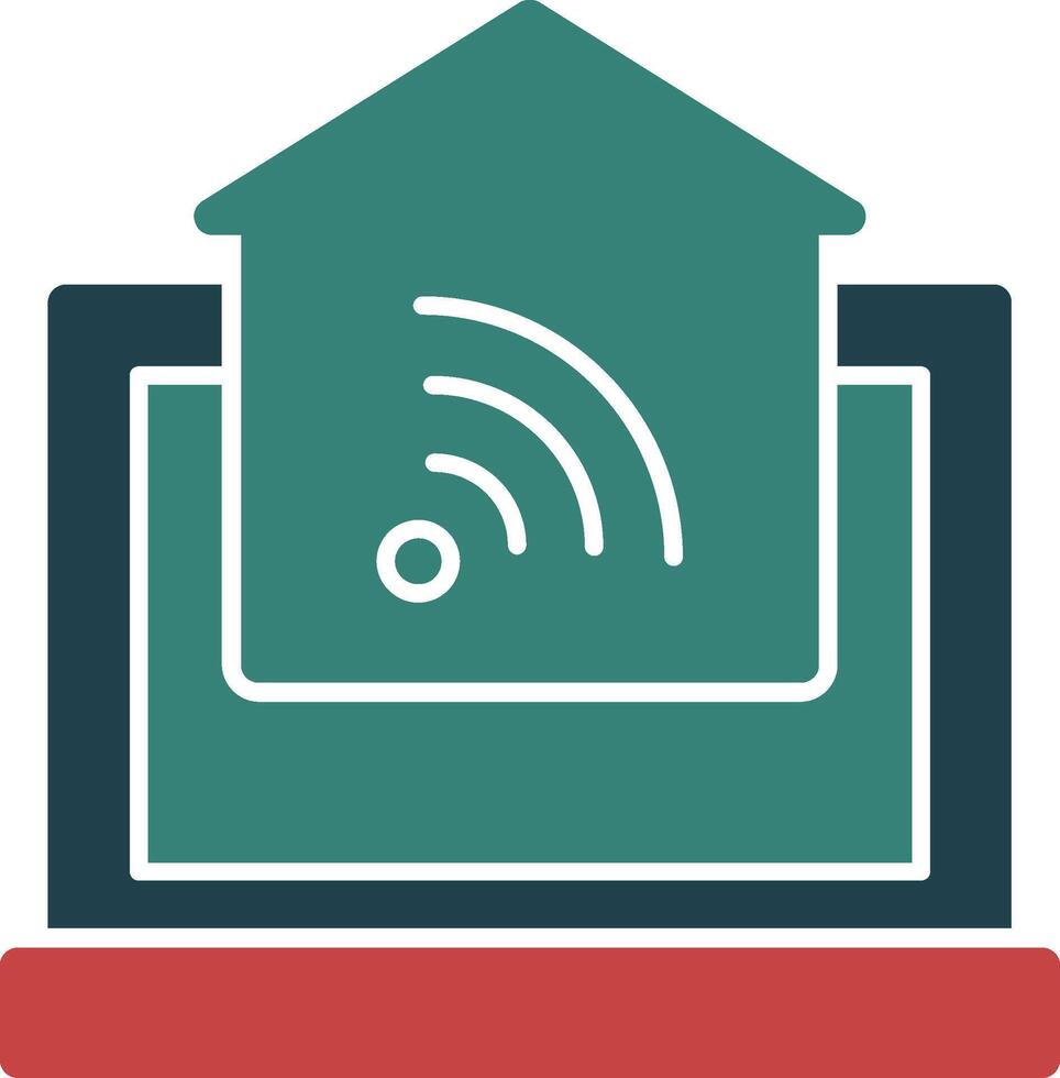Home Automation Glyph Multi Color Icon vector