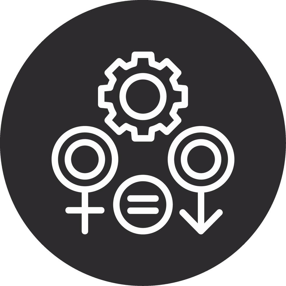 género igualdad invertido icono vector