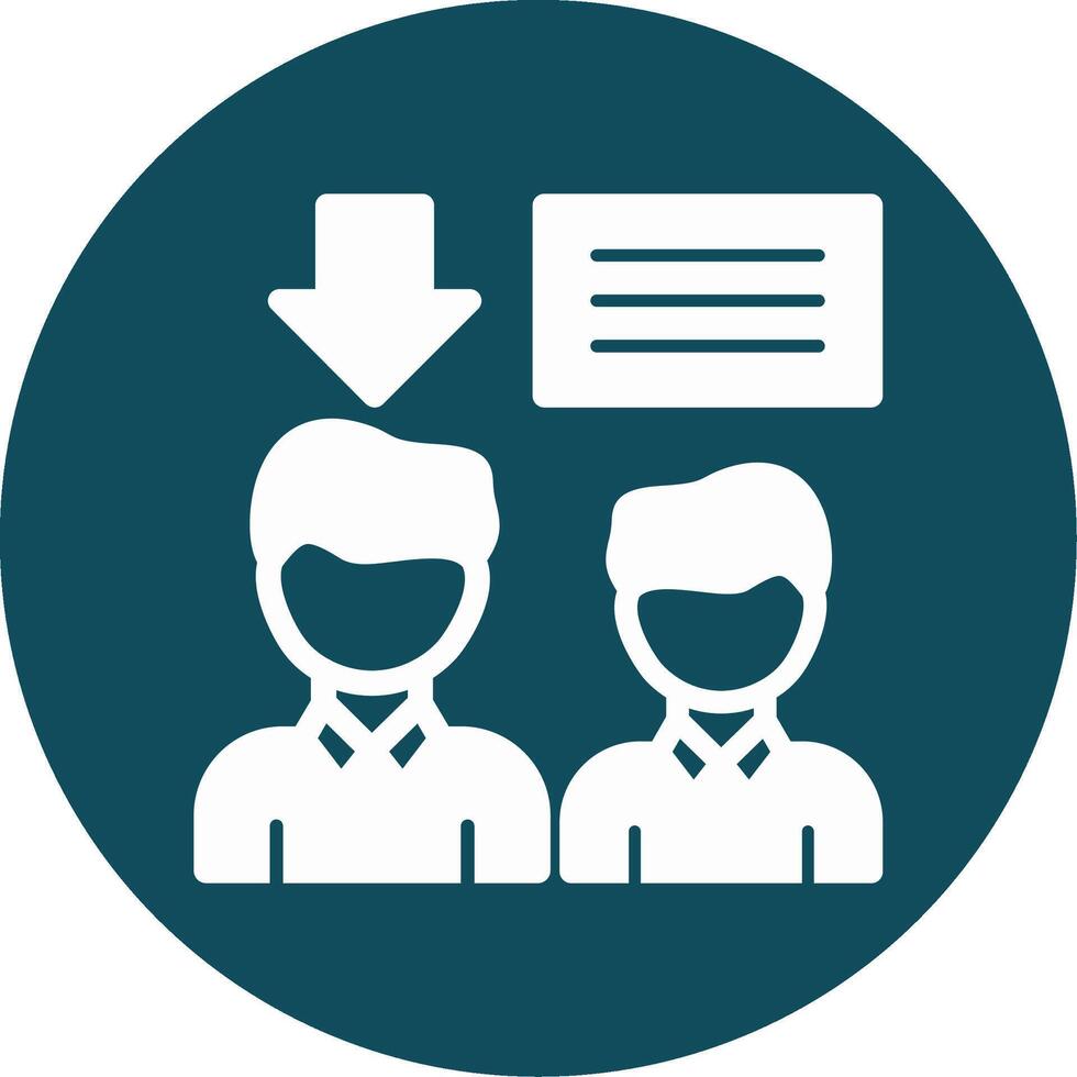 Leader Glyph Circle Icon vector