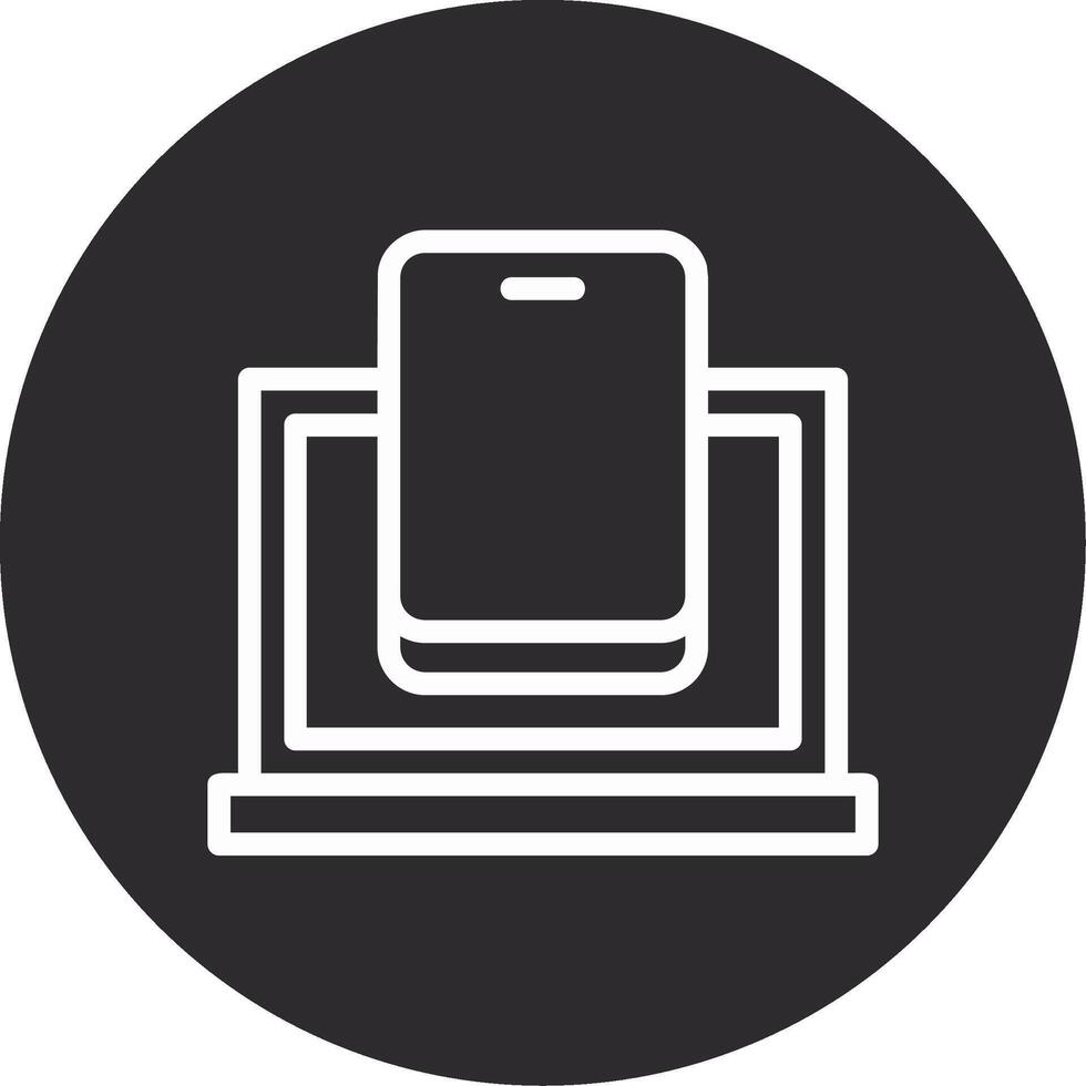 Phone Inverted Icon vector