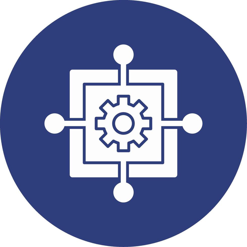 Scope Creep Glyph Circle Icon vector