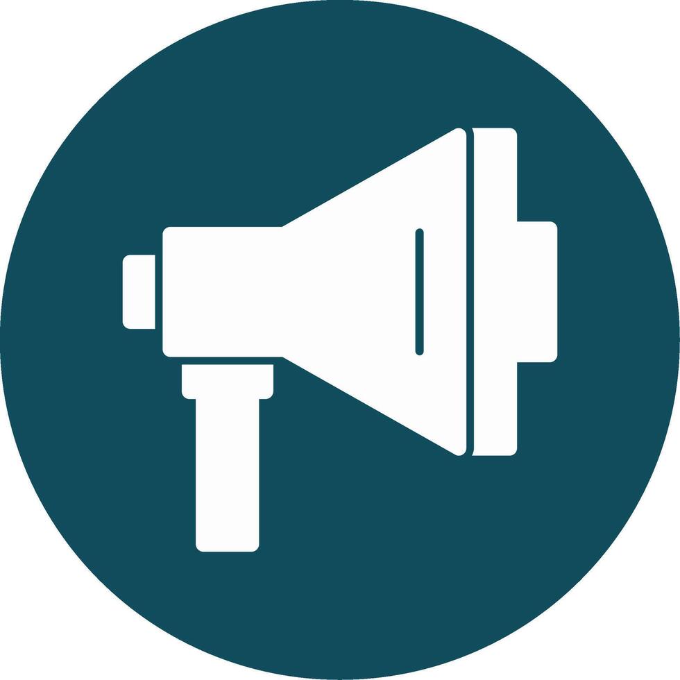 Megaphone Glyph Circle Icon vector