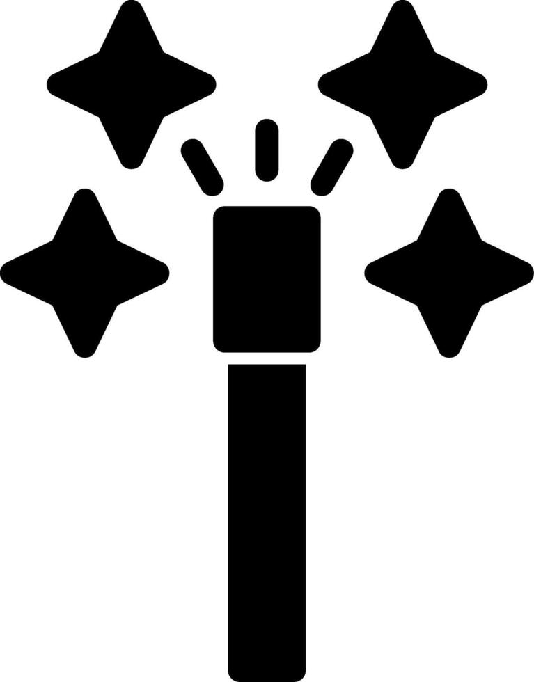 Magic Wand Glyph vector