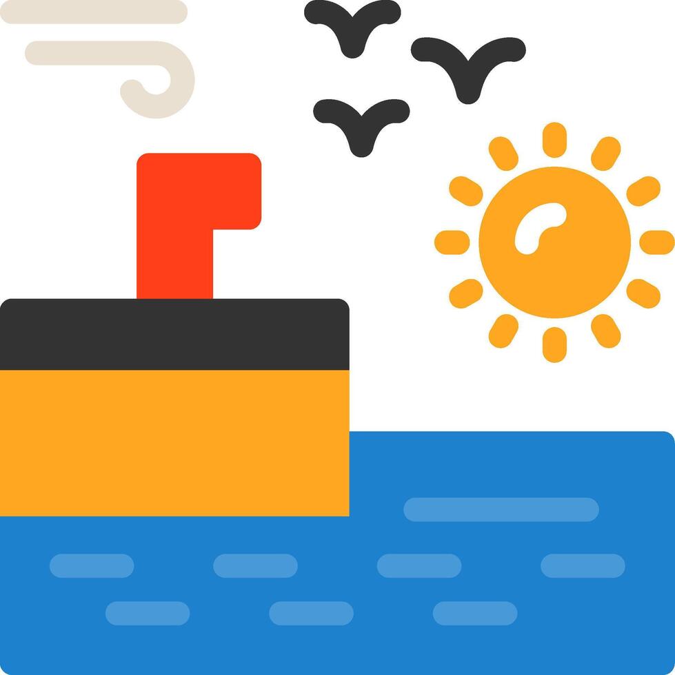 Quay Flat Icon vector