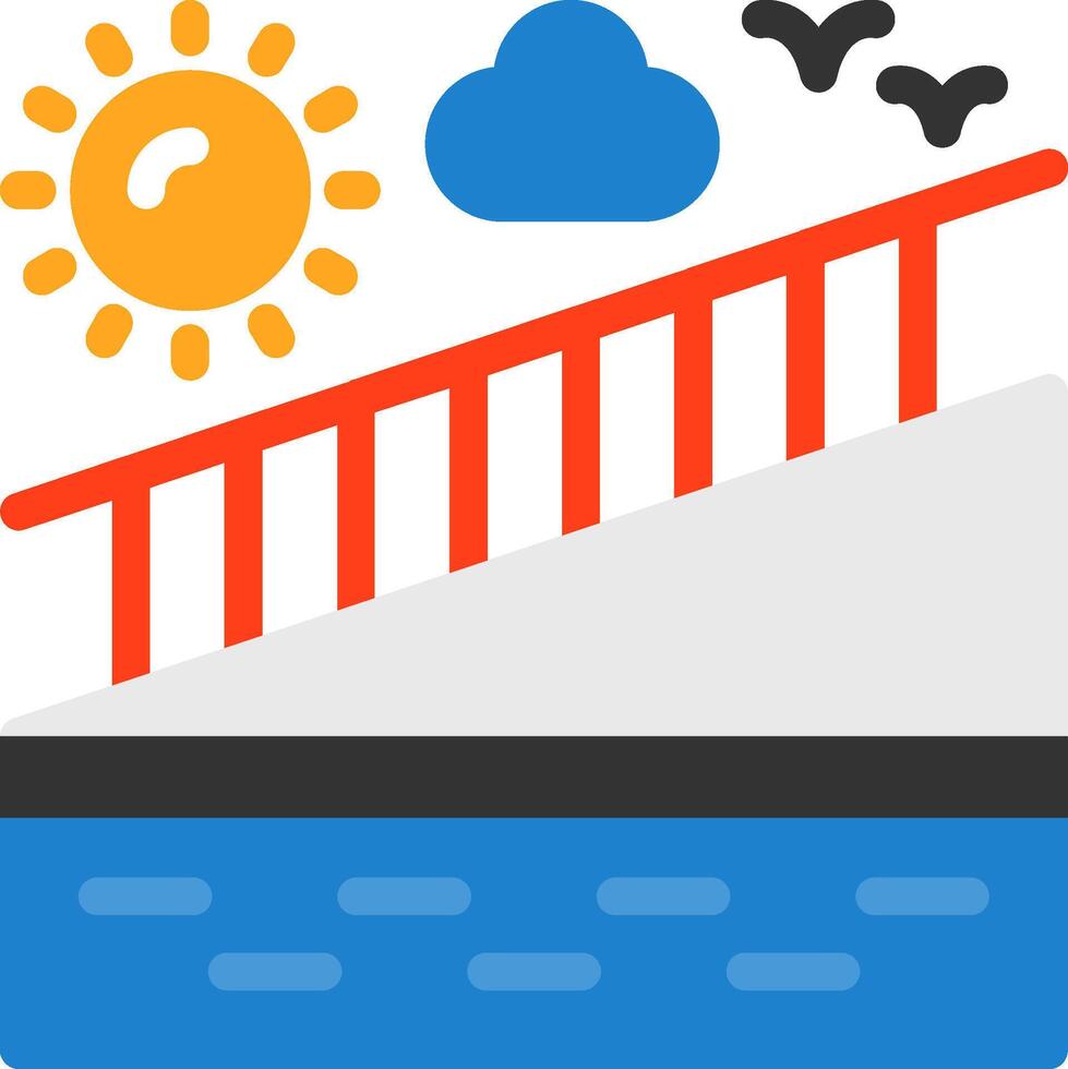 Ramp Flat Icon vector