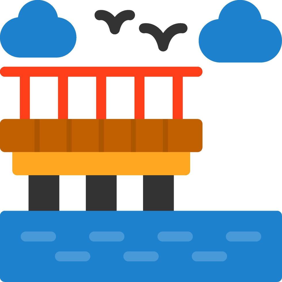 Boardwalk Flat Icon vector
