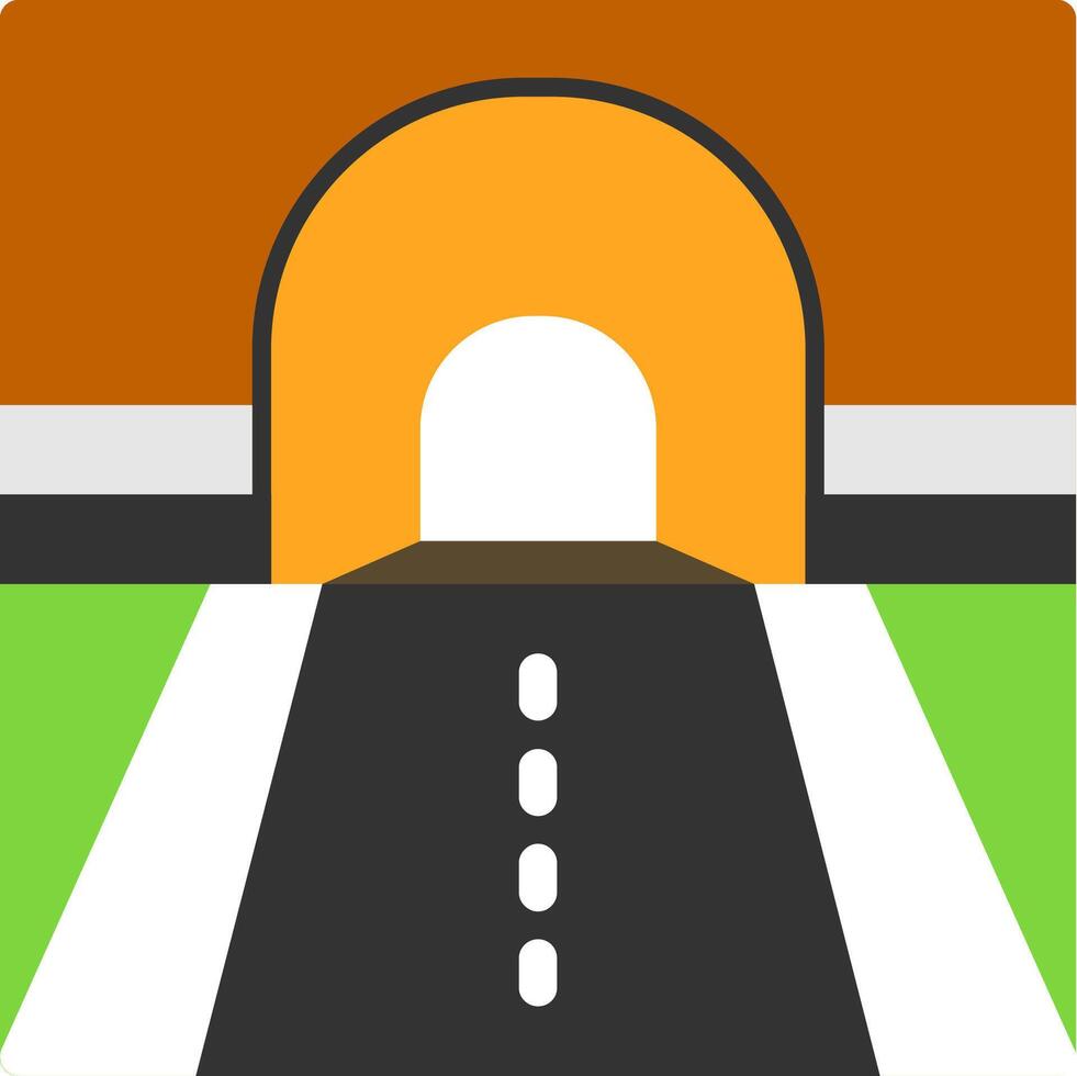 Tunnel Flat Icon vector