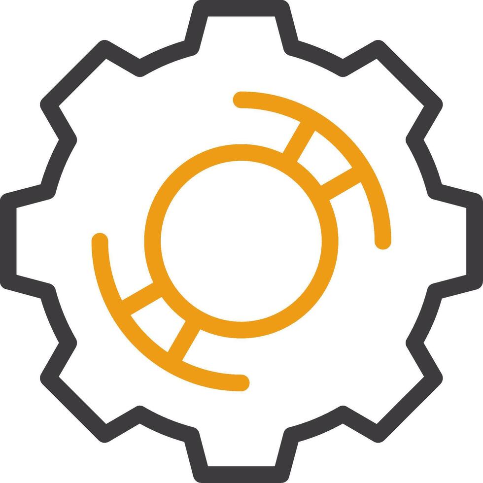 Gear Two Color Icon vector