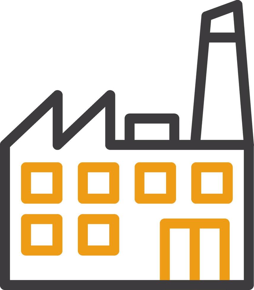 Factory Silhouette Two Color Icon vector