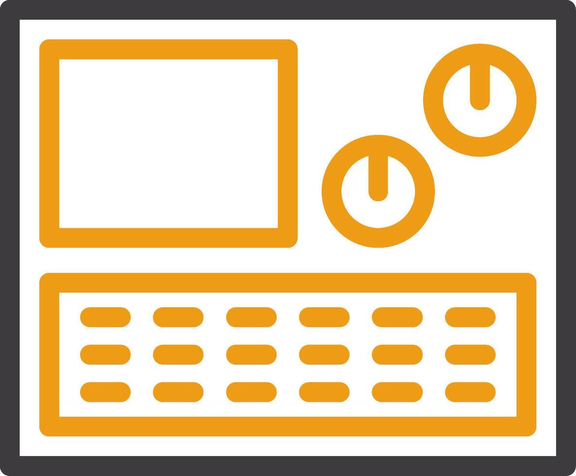 Machine Control Panel Two Color Icon vector