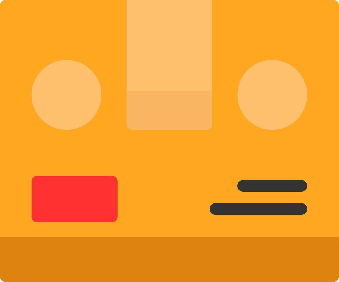 Shipping Box Flat Icon vector