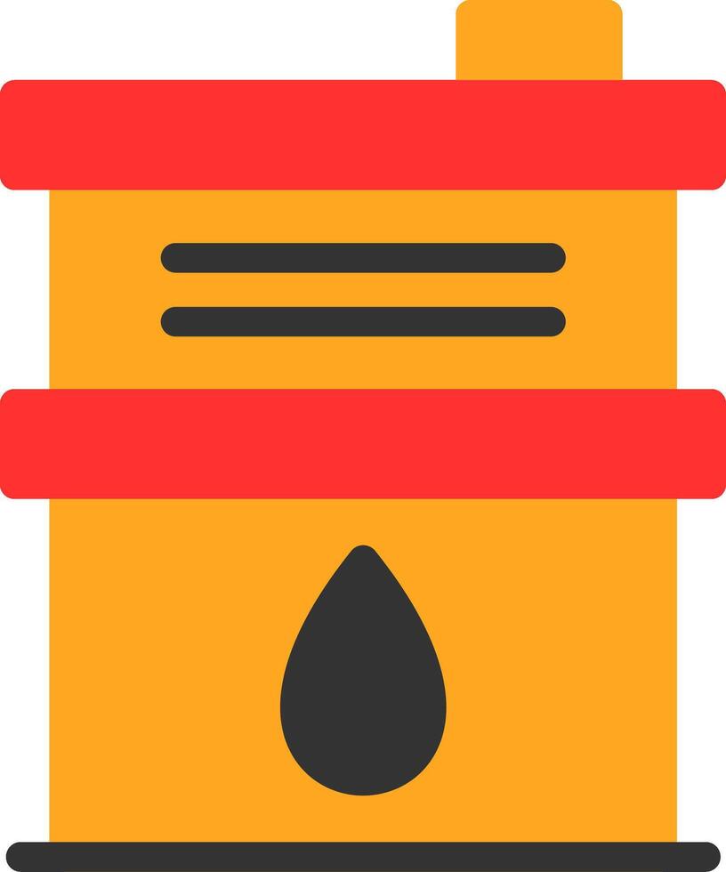 Oil Drum Flat Icon vector