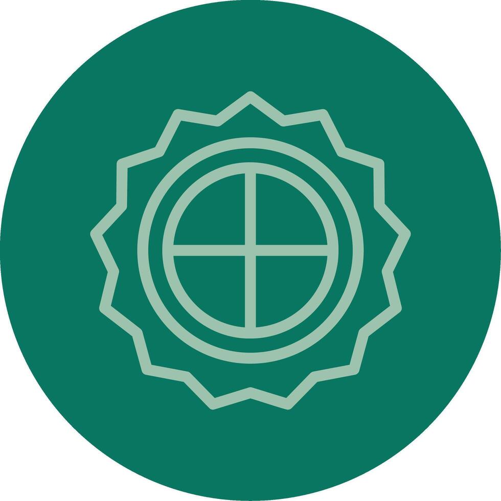 Moon Cake Line Multi color Icon vector