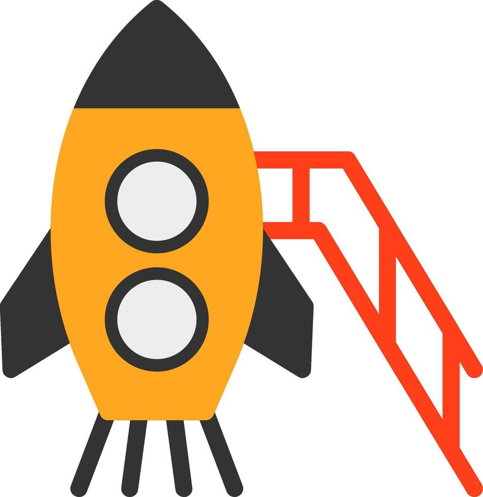 Rocket Flat Icon vector