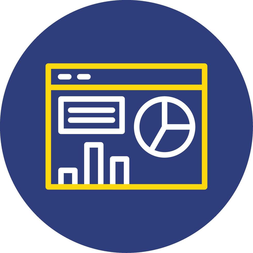 Dashboard Dual Line Circle Icon vector