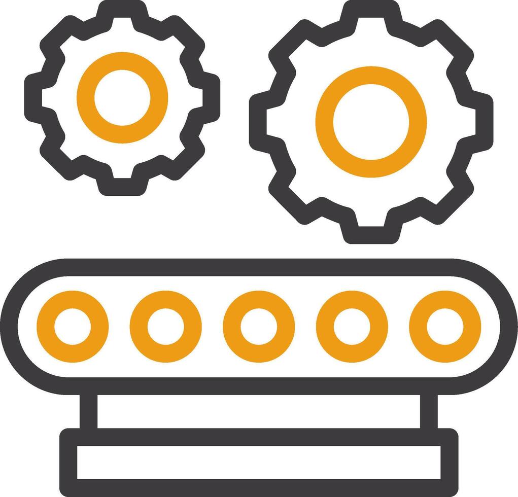 industria ajustes dos color icono vector