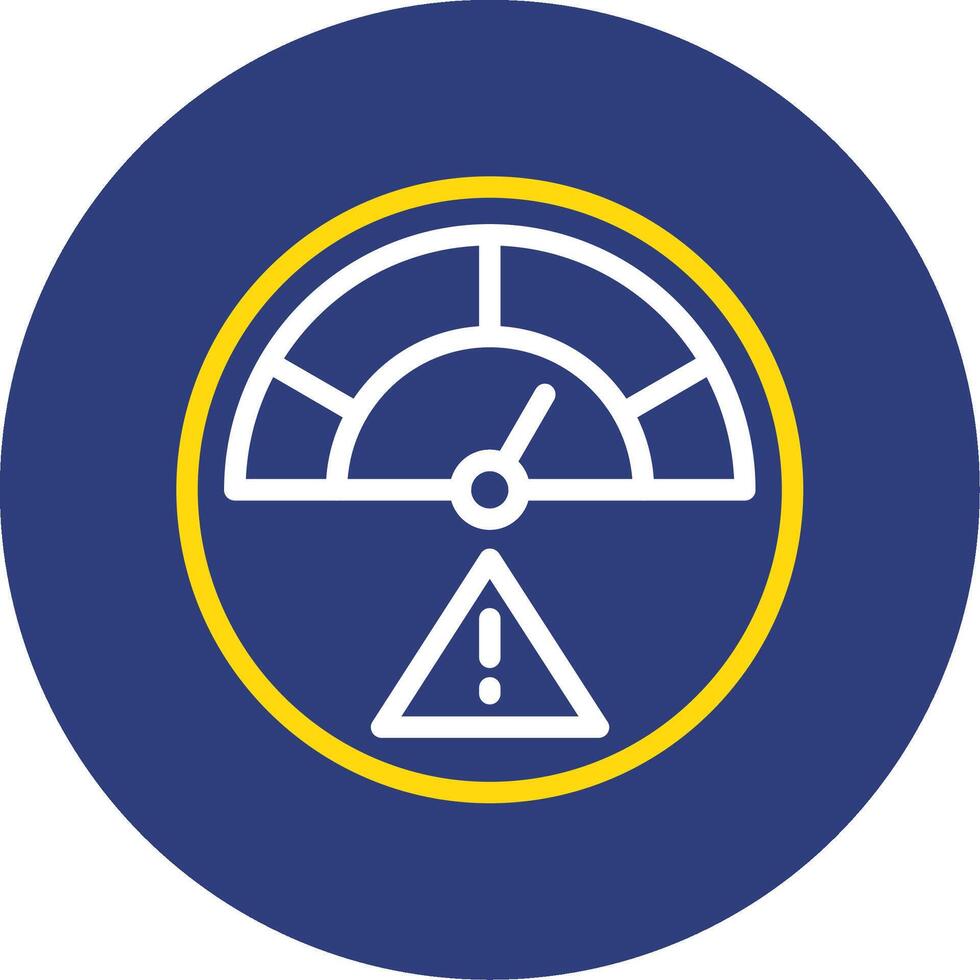 Risk Dual Line Circle Icon vector