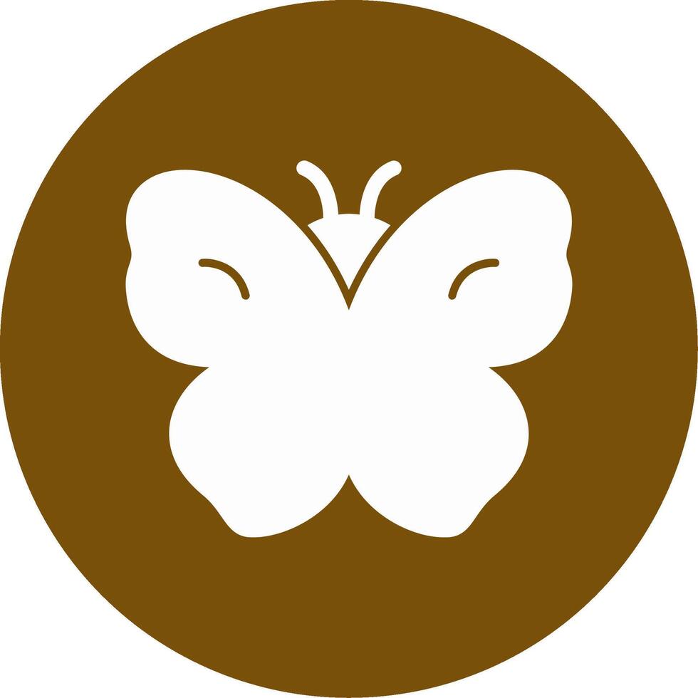 Butterfly Glyph Circle Icon vector