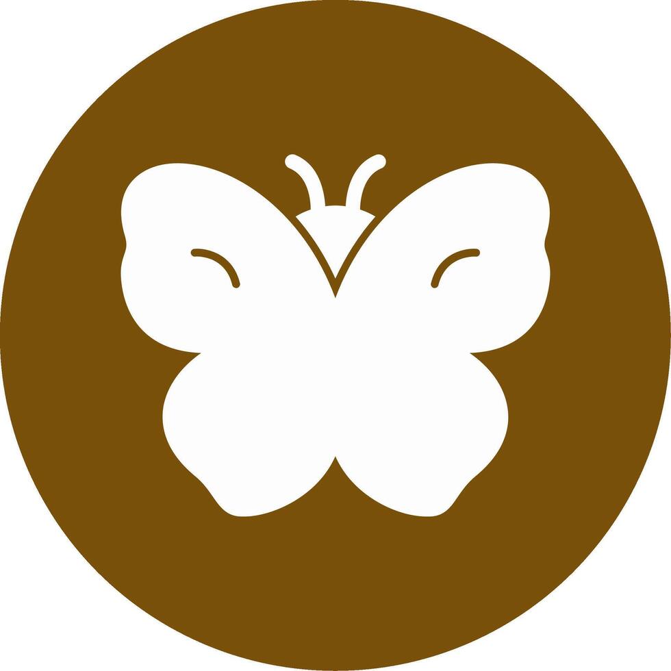 mariposa glifo circulo icono vector