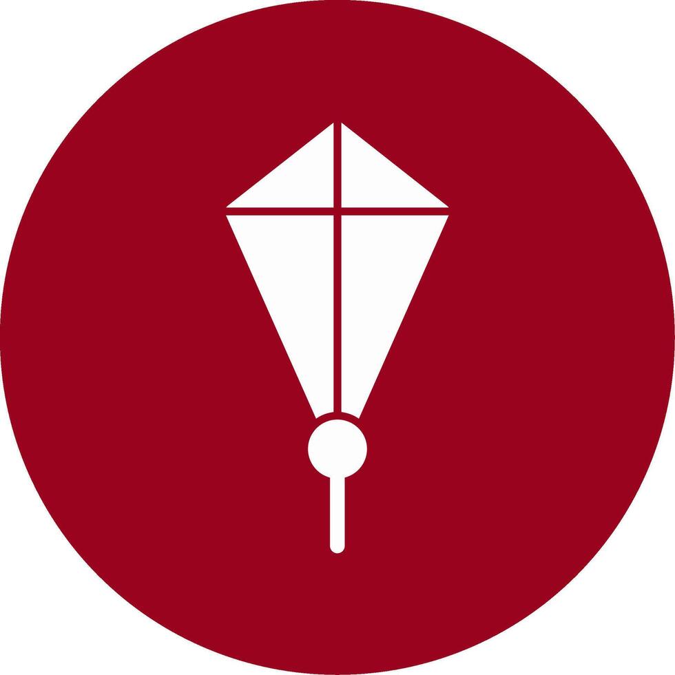 Kite Glyph Circle Icon vector