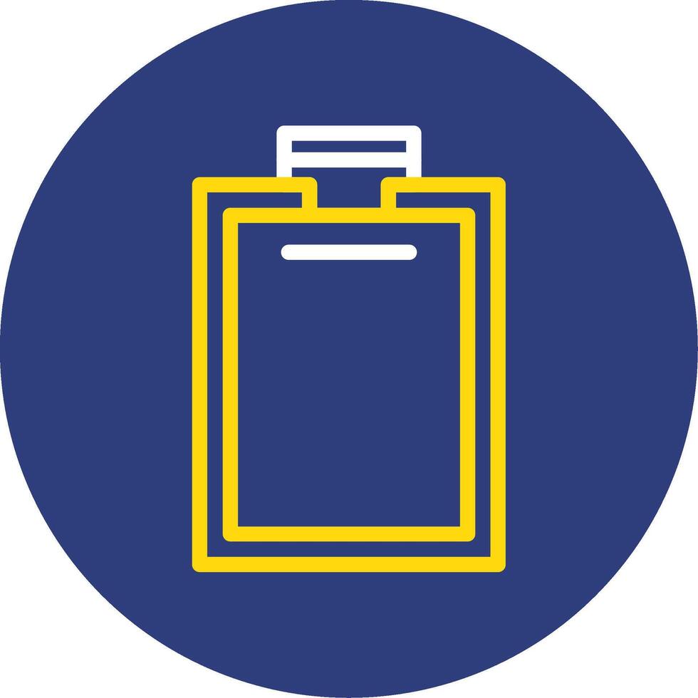Clipboard Dual Line Circle Icon vector