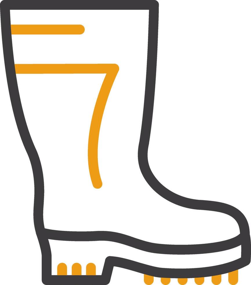 Safety Boot Two Color Icon vector