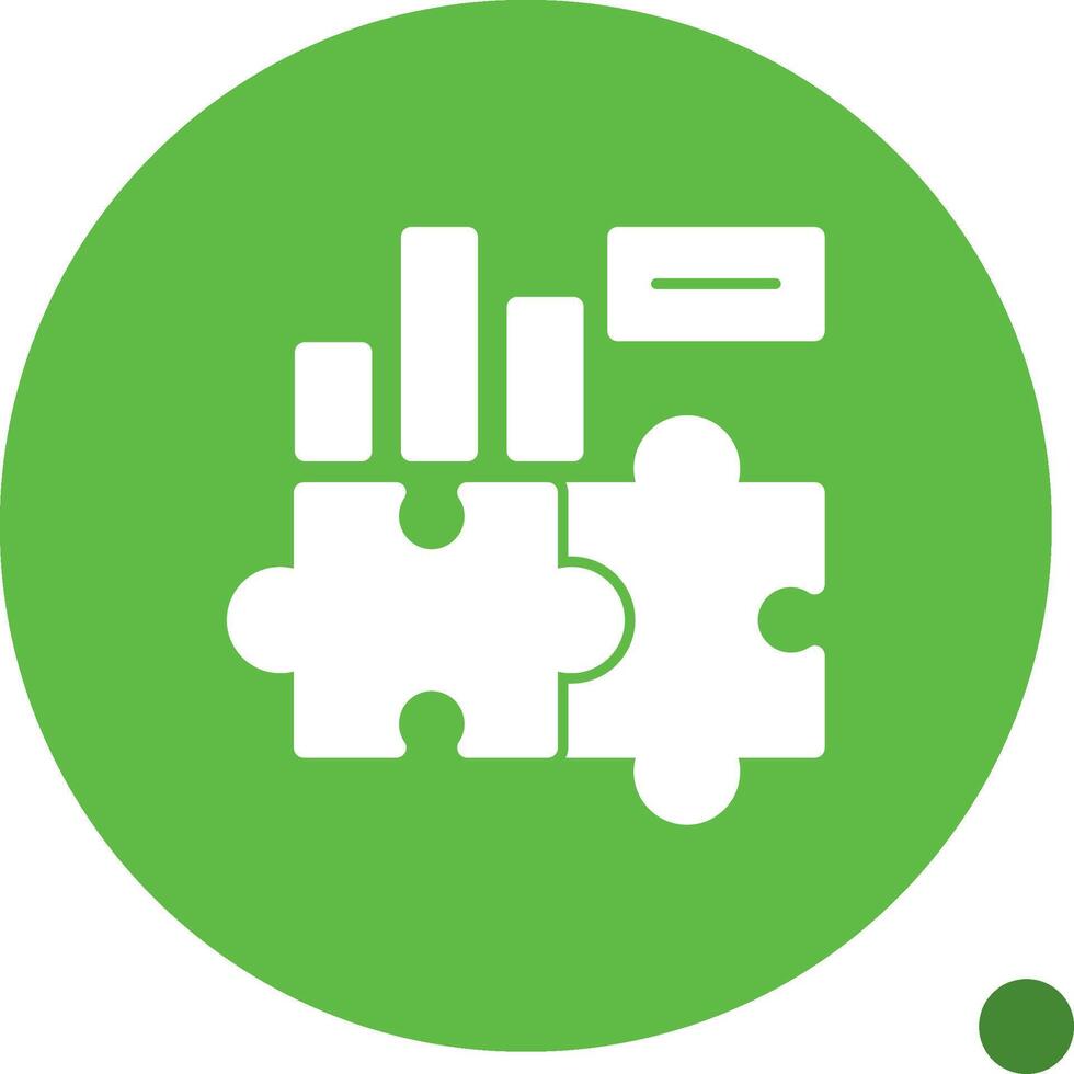Puzzle Glyph Shadow Icon vector