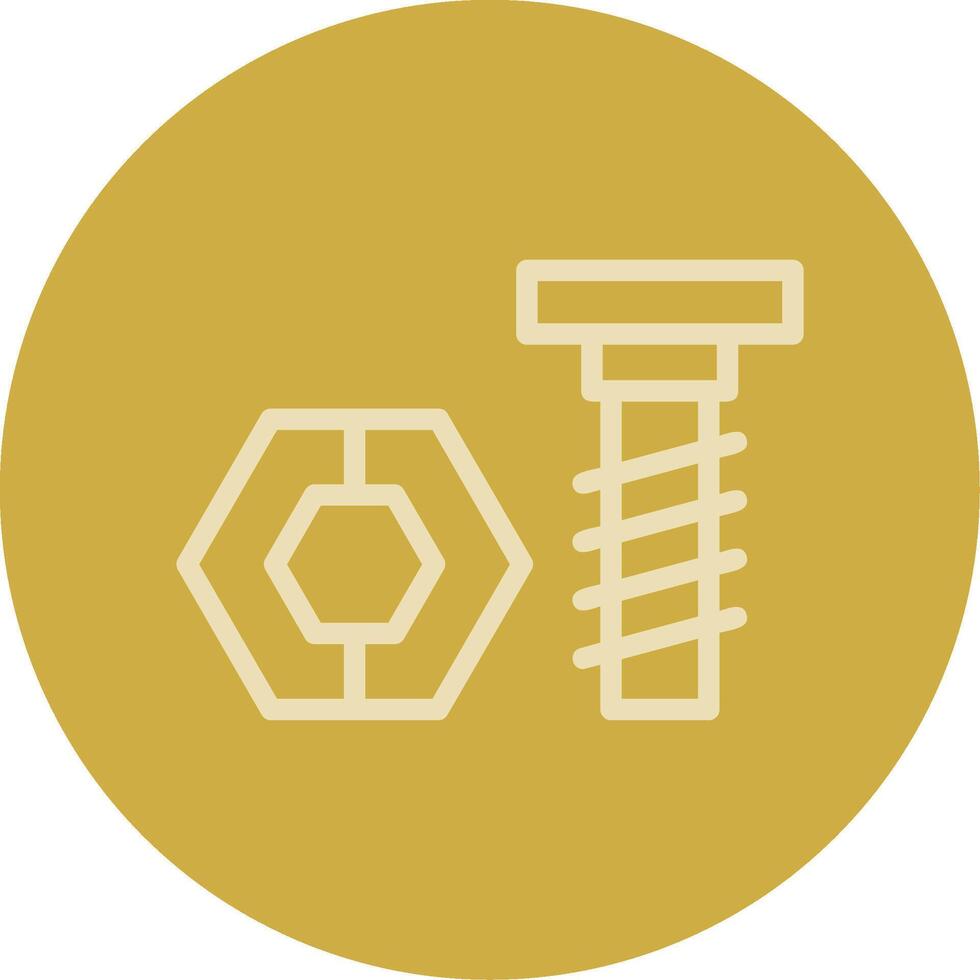 Bolt and Nut Line Multi color Icon vector