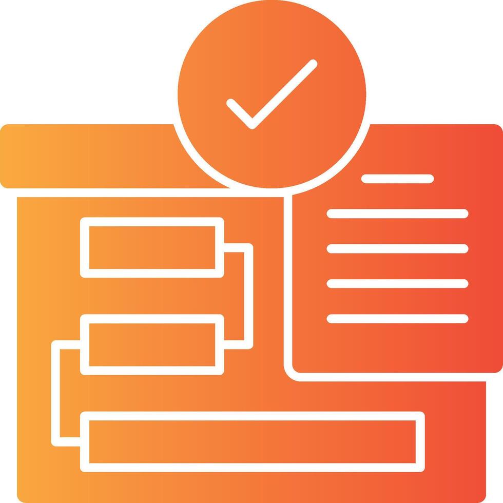 Testing Solid Multi Gradient Icon vector