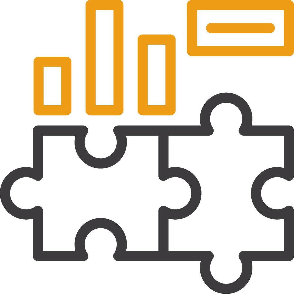 Puzzle Two Color Icon vector