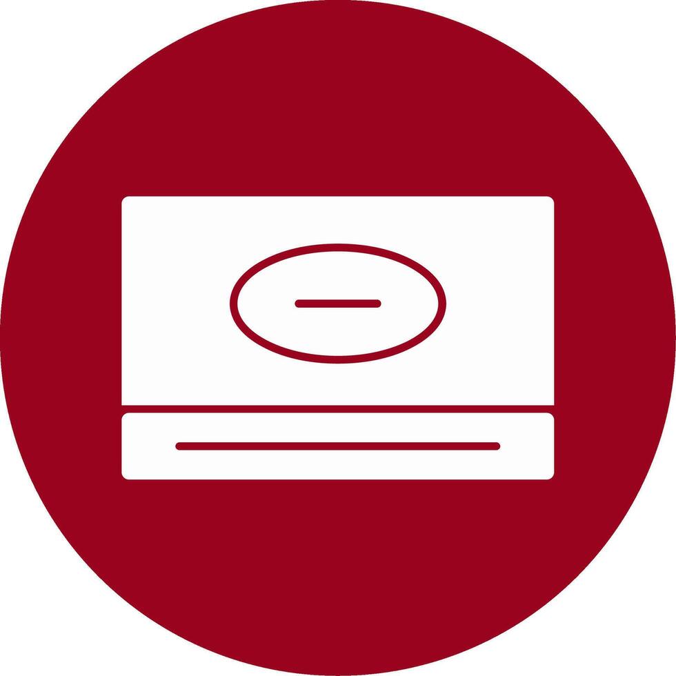 Business Card Glyph Circle Icon vector