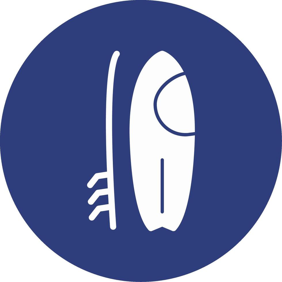 Surfboard Glyph Circle Icon vector
