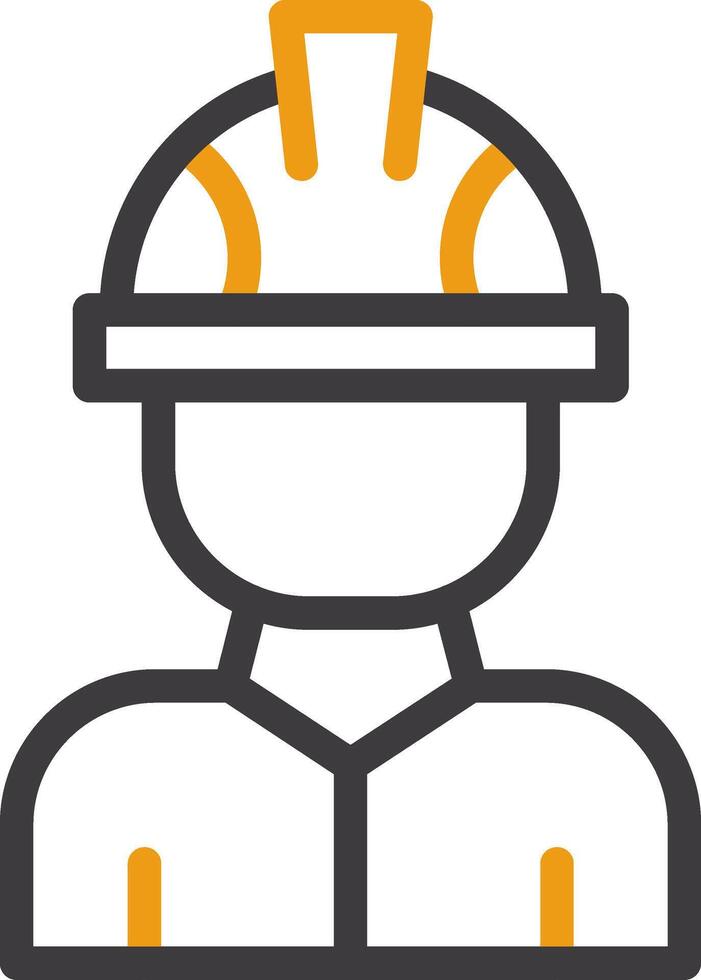 Factory Worker Two Color Icon vector