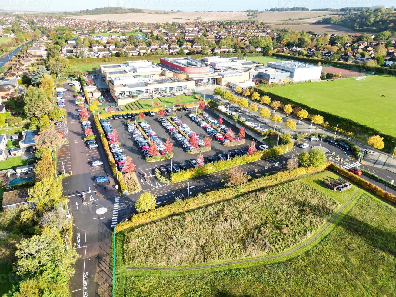 Aerial View of East Luton City of England Great Britain. October 30th, 2023 photo